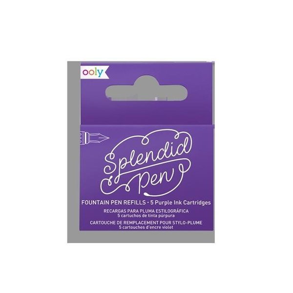 Ooly Ooly 132-080 Splendid Fountain Pen Ink Refills; Purple - Set of 5 132-080